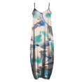 thumbnail image 4 of SMihono Robe Maxi Bohème d'Été pour Femmes Grande Taille Robe d'Été Imprimée Sans Manches Col Rond Aguichant Robe de Plage Décontractée Fluide Robe de Plage, 4 of 5