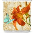 thumbnail image 1 of Shower Curtains 70" x 73" from DiaNoche Designs by Tina Lavoie - Satsuma Day Lily I, 1 of 1