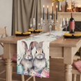 thumbnail image 2 of Table Runners 70 Inches Long Dress Scarves, Bunny Easter Farmhouse Coffee/Dining/Kitchen Table Decor, Holiday Table Runner, Eucalyptus Leaves Spring Floral Eggs Rustic 13x70 Inch, 2 of 9