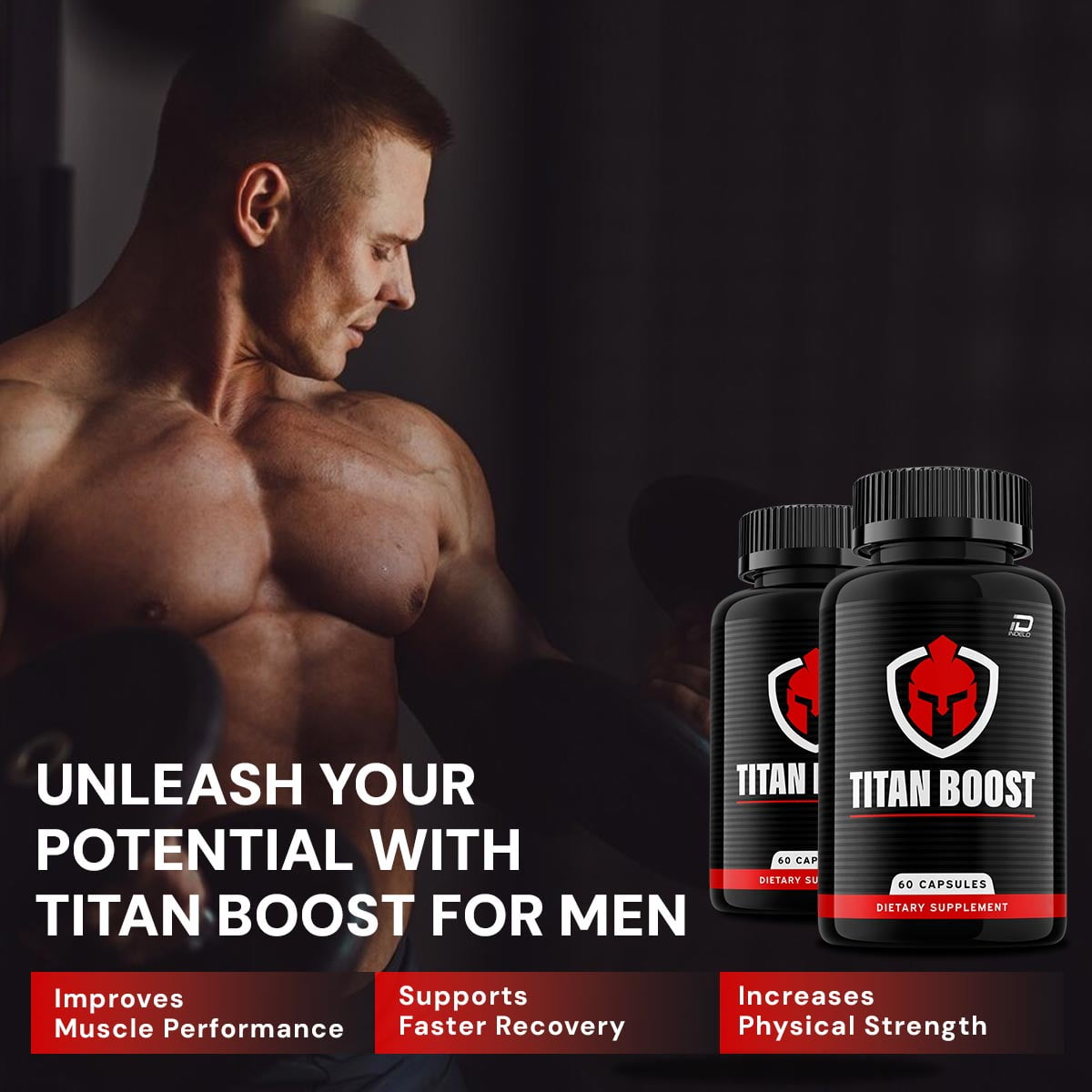 Titan Boost for Men Capsules, 3 Pack, 180 Capsules