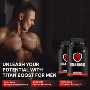 Titan Boost for Men Capsules, TitanBoost Advanced Formula, 5 Pack, 300 Capsules