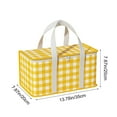 thumbnail image 3 of Insulated Picnic Bag | Large Capacity Foldable Cooler Tote for Food & Drinks | Durable Non-Woven Fabric | Thick Aluminum Foil Lining | Lightweight Portable | 35x20x20cm | Green or Yellow, 3 of 6
