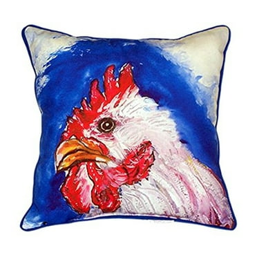 Rooster Head Large Indoor/Outdoor Pillow 18x18