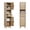 Wood Color, variant on Huisuilinss Tall Bathroom Storage Cabinet,Slim Bathroom Cabinet Wth 2 Wave Doors And 1 Drawer,Narrow Storage Unit,Corner Floor Cabinet For Kitchen Living Room Entryway,1PCS