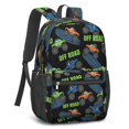 thumbnail image 2 of Monster Cartoon Truck Black Pattern 17" Waterproof Oxford School Backpacks for Teens, S-Shape Padded Straps, for School, Travel, Hiking, Camping, 2 of 5
