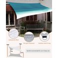 thumbnail image 5 of Sun Shade Sail 12x16Ft Watercolor Teal and White Gradient Uv Block Sunshade Canopy Outdoor Shade Cover Rectangle Shade Cloth For Patio Garden Yard Deck Pergola, 5 of 6