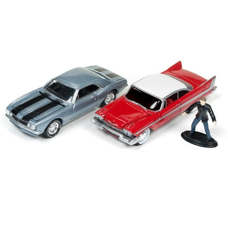 Plymouth Rubber - 1967 Chevrolet Camaro and 1958 Plymouth Fury with Figurines from