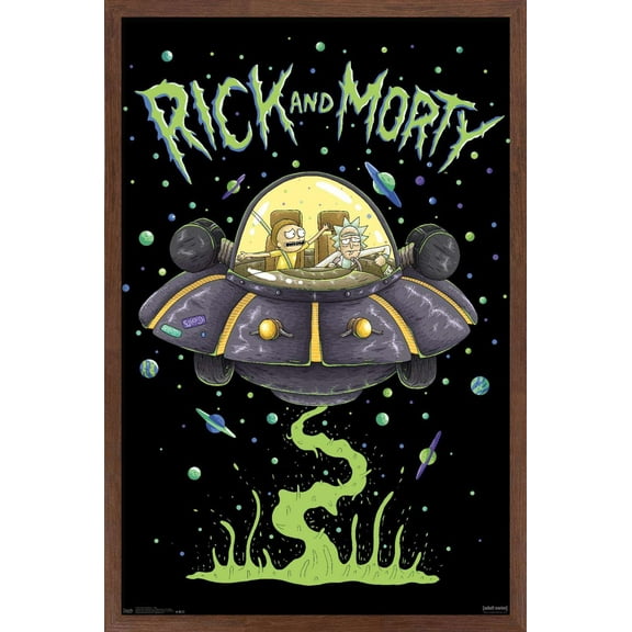 Rick And Morty - Ship Wall Poster, 14.725" x 22.375", Framed