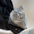 thumbnail image 2 of Bolso Lentejuelas Rhinestone Bolso Mujer Moda Embrague Chica Glitter Monedero (Plata), 2 of 5