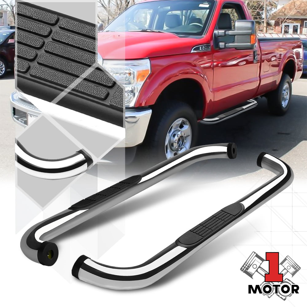 Chrome 3" Round Side Step Nerf Bar for 9916 Ford F250/F350/F450 SD Standard Cab 00 01 02 03 04