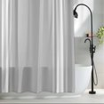 thumbnail image 2 of Grey Striped Waterproof Shower Curtain, 72"x72" Washable Polyester Fabric Shower Curtains for Bathroom, Luxurious White Stripes Modern Abstract Art Decorative Bathtub Curtain Sets with Hooks, 2 of 9