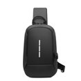 thumbnail image 1 of Negro * Bolso bandolera antirrobo, mochila de pecho con carga, mochila de hombro para hombres y mujeres, 1 of 5