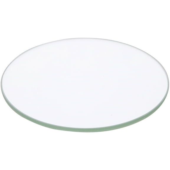 Plymor 3.5" Round, 3mm Thick Non-Beveled Clear Glass Circle, Pack of 2