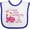 White and Royal, variant on Inktastic I Have Been Promoted to Big Sister Pink Girls Baby Bib