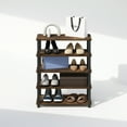 thumbnail image 6 of Furinno TURN-S-TUBE 3-Tier Stackable Shoe Rack in Amber Pine Set of 2, 6 of 6