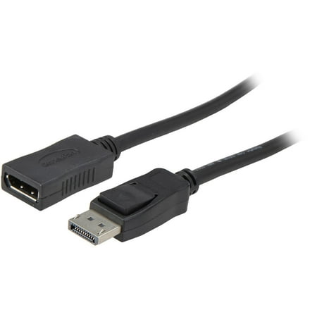 UPC: 0037332202017 | Tripp Lite P579-010 10 ft. Black DisplayPort Extension Cable with Latch 4K x 2K (3840 x 2160) @ 60 Hz HDCP 2.2 (M/F) Male to Female