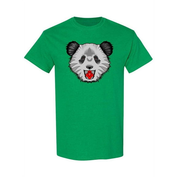 Panda Head Logo Graphic T-Shirt Men -Image by Shutterstock, Male Medium