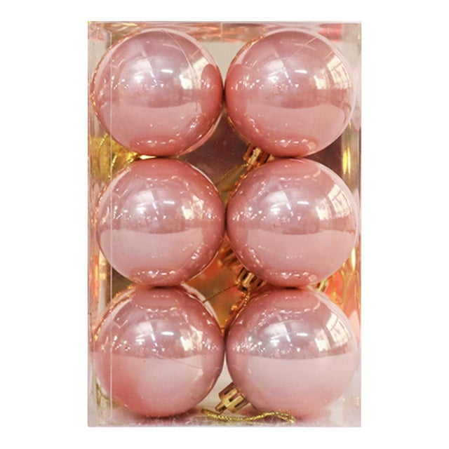 Kyusrd Christmas Tree Decor for Xmas Christmas Tree Ornament Shatterproof Hanging Balls Sets for Holiday Wedding Party Christmas Decorations(8Cmx12Pcs)