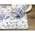thumbnail image 5 of Set of 4 Rose Garden Placemat, blue roses, and chamomiles floral Printed placemat. 14" x 19". Washable Cotton Placemat for fall dining table, 5 of 7