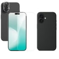 thumbnail image 1 of PANDACO Night Black Case, Screen & Lens Protector Combo for iPhone 16 Plus, 1 of 5