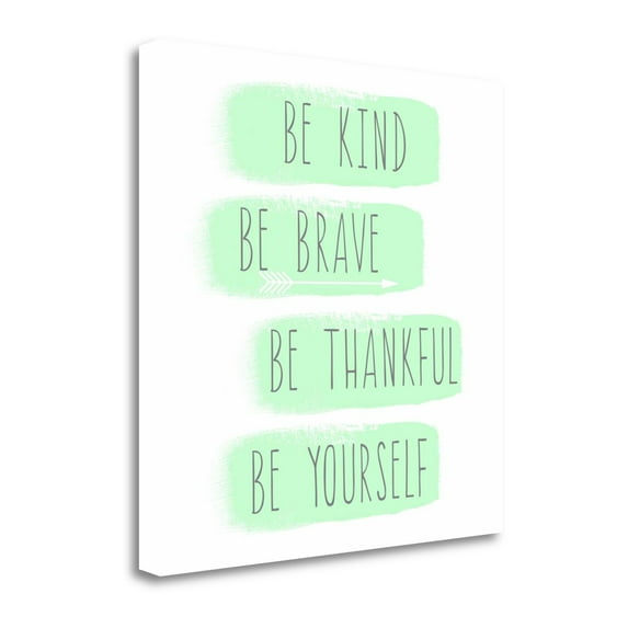 Tangletown Art, 20 x 20 "Be Thankful " by Linda Woods, Gallery Wrap Canvas Art p