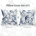 thumbnail image 3 of Chinoiserie Pillow Covers 20x20 Set of 2,Chinoiserie Flower and Animal Pillow Covers Outdoor Decorative Linen Pillow Covers for Couch Bed Sofa Cushion Farmhouse Pillowcases, 3 of 6
