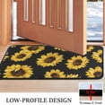 thumbnail image 3 of Black Yellow Sunflower Pattern Door Rugs,Washable Non Slip Door Mats Indoor,Decorative Door Mats,Entry Mat Indoor for Entrance,Bedroom,Kitchen,Bathroom,30"x17", 3 of 6