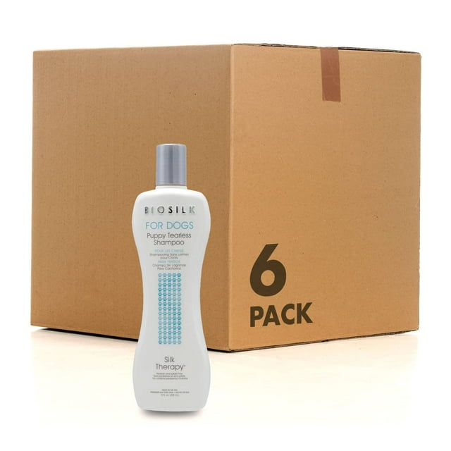 Shampoo BioSilk para Cachorros Sin Lágrimas Silk Therapy 355 ml Paquete de 6