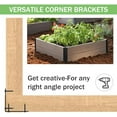 thumbnail image 5 of 4 Pack Black Raised Garden Bed Corner Brackets with Wood Screws for 20"-24" Bed, Rust Resistant Raised Bed Corners Metal Connectors 11" for Vegetable Planter Garden, 5 of 7
