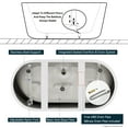 thumbnail image 6 of FerdY 55" Acrylic Freestanding Oval Bathtub with Brushed Nickel Drain, Glossy White, 02522BN, 6 of 7