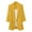 Yellow, variant on Korean Style Women's Loose Fit Casual Suit Jacket Medium Long Tailored Fashion Outerwear
