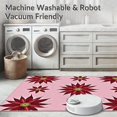 thumbnail image 5 of ODIKA 4'x6' Machine Washable Non-Slip Area Rug, Poinsettia Burst Traditional Floral Xmas High Traffic Rug, Pink, 627590, 5 of 5