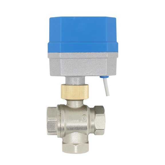 AC220V/24V DC12V/24V 3 way motorized ball valve brass electric ball valve DN15 electric actuator 180 degree turn