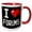 Red/White, variant on 3drose, Geeky Old School Pixelated Pixels 8-bit I Heart I Love Forums, 11oz Two-tone Red Mug