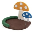 thumbnail image 6 of Resenkos Mushroom Cat Bed Cat Claw Scratcher with Wide Bed and Sisal Scratch Panel-Multicolor, 6 of 8