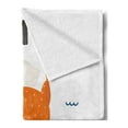 thumbnail image 2 of Saying Soft Flannel Fleece Throw Blanket, Marine Themed Doodle with Fox and Little Sailor Typography and Anchors Waves, Cozy Plush for Indoor and Outdoor Use, 70" x 90", Multicolor, by Ambesonne, 2 of 5