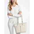 thumbnail image 6 of Michael Kors Women's Medium Leather Tote Bag with Double Pocket, Light Cream, 6 of 6