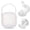White, variant on QBgugu PP Pacifier Case Pacifier Accessory Case, Portable Baby Pacifier Organizer, Travel Pacifier Teat Cradle Storage Box