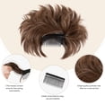 thumbnail image 4 of pieza de moño desordenado con peine lateral y clip para mujer, corto, liso, natural, versátil, ajustable, fácil de peinar., 4 of 5