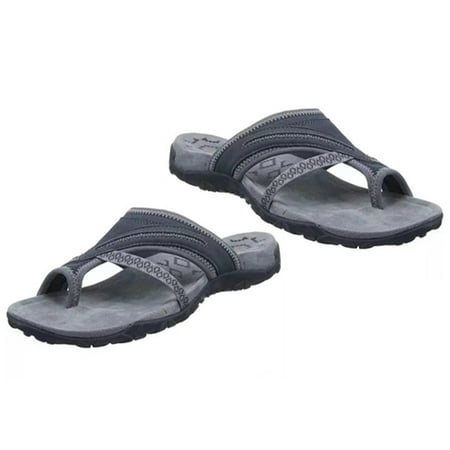 

HuacFive 1 Pair Women Flip Flops Casual Anti-slip Rubber T-Strap Open Toe Comfort Sandals for Beach