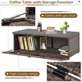 thumbnail image 5 of 7-Piece Aluminum Patio Furniture Set with PE Rattan, Storage Coffee Table & 2 Ottomans, Beige, 5 of 9