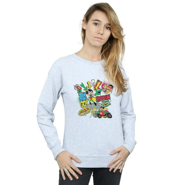 DC Comics Chandail en Molleton Femmes Teen Titans Go Robin Montage