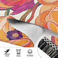 thumbnail image 6 of Yayeee Runner Rug for Bedroom 2'x6' Machine Washable Hallway Non Slip Mat, Orange Hand Drawn Floral, 6 of 8