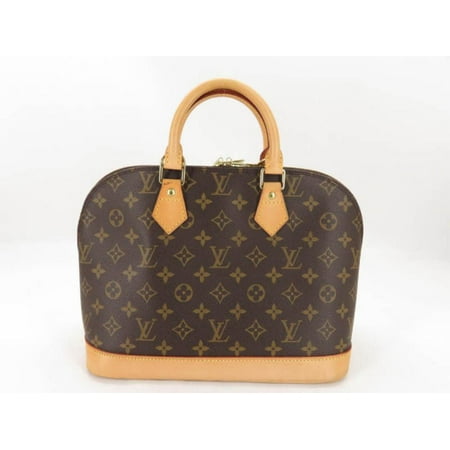 Alma Bag - Alma Monogram 868509 Brown Coated Canvas Satchel