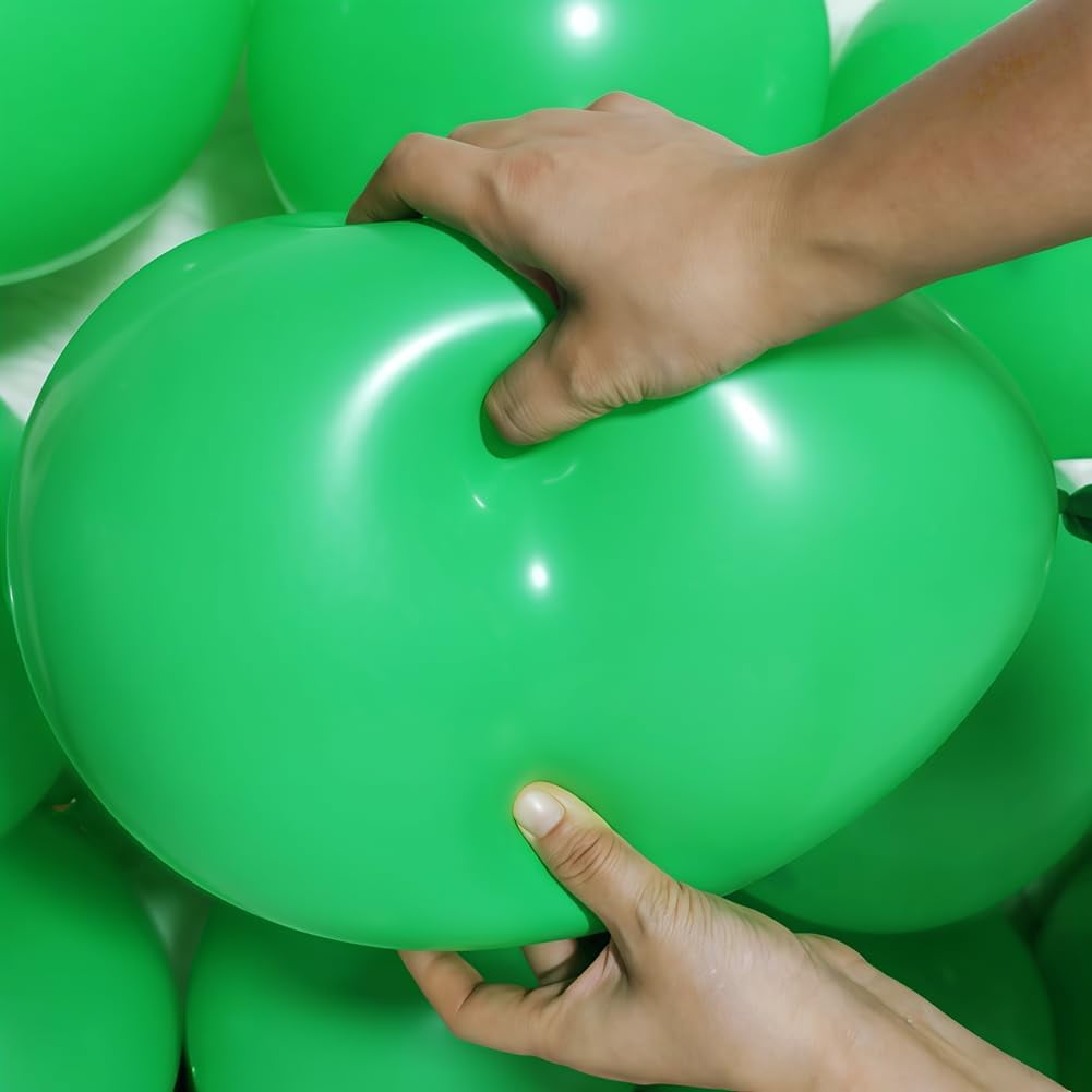 400 Pcs Green Balloons 12 Inch Forest Green Bulk Latex Balloon for Jungle Themed Birthdays Graduation Baby Shower Christmas Party Decorations