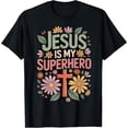 thumbnail image 2 of 100% Cotton Unisex Jesus is My Superhero T-Shirt, 2 of 5