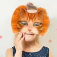 thumbnail image 4 of Dserhfy 6Pcs Cat Masque Kit DIY Hand Painting Blank Cat Masque with Fur Eye Mesh Felt Sheet Furry Animal Therian Masquerade Accessory for Carnival Cosplay Party, 4 of 8