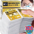 thumbnail image 2 of 100 Pcs Lingettes Humides Anti-Buée Lingettes Jetables pour Lunettes Outils de Nettoyage de Verres 10 Pcs, 2 of 6