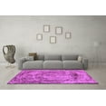 thumbnail image 3 of Ahgly Company Indoor Round Abstract Pink Modern Area Rugs, 4' Round, 3 of 4