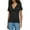 Black, variant on Womens Twisted V-Neck Pullover Top